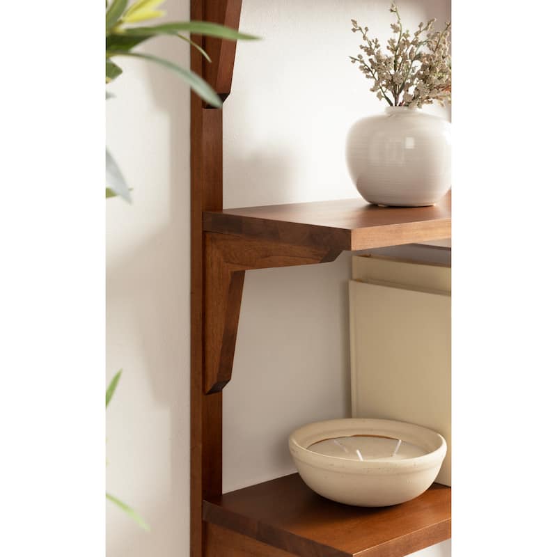 Kate and Laurel Meridien Mid-Century Wall Shelves
