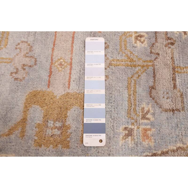 ECARPETGALLERY Hand-knotted Royal Oushak Light Denim Blue Wool Rug - 8'0 x 8'0