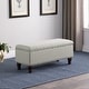 preview thumbnail 36 of 48, Copper Grove Muscari Upholstered Storage Bench with Nailhead Trim Gray Woven
