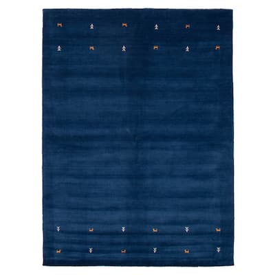 Kashkuli Gabbeh Blue Rug 6'8" x 9'4" - 6'8 x 9'4