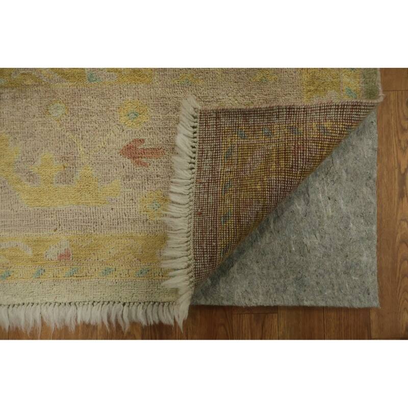 Hand Knotted Oriental 100% Wool Carpet Transitional All-Over Green Oushak Area Rug - 12' 10'' X 10' 5''