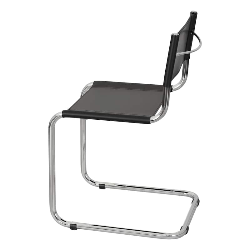 Breuer Chair Company Mart Stam Cantilever Side Chair w/ Chrome Frame (Various Bonded Leather Colors)