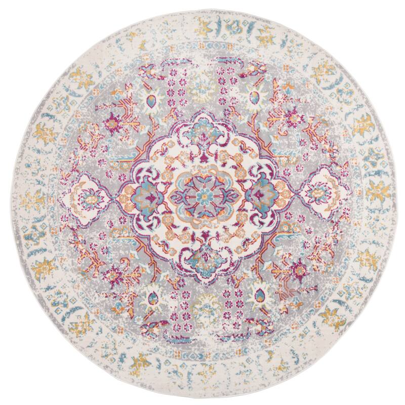 The Curated Nomad Sunset Bohemian Vintage Medallion Rug