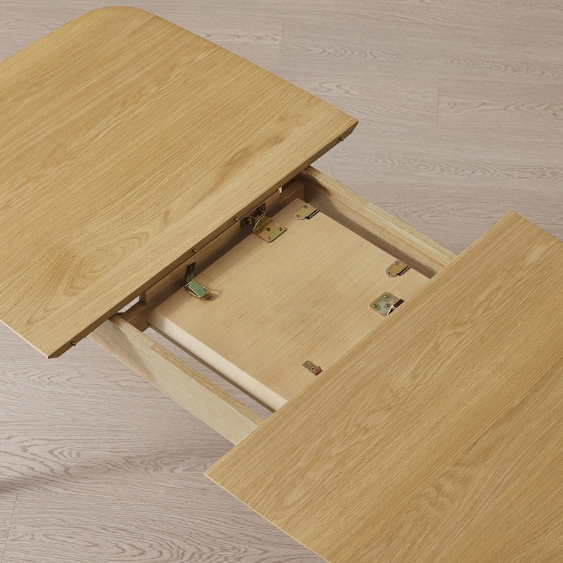 Spruce & Spring Extendable Dining Table Set with Upholstered Dining Chairs