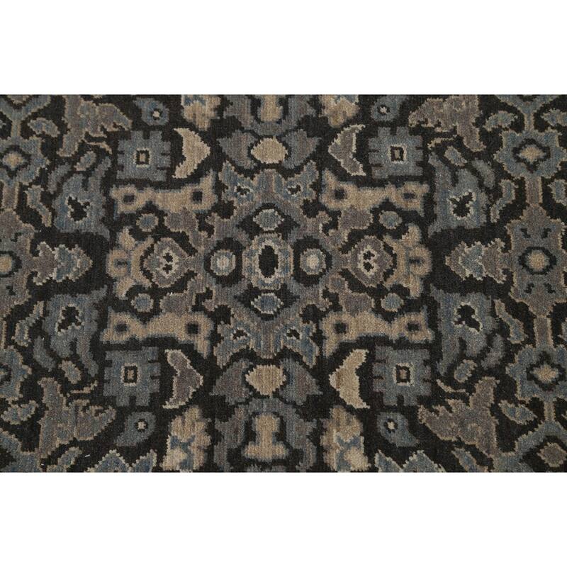 Silver Washed Ziegler Turkish Living Room Area Rug Wool Carpet - 6'7" x 9'10"