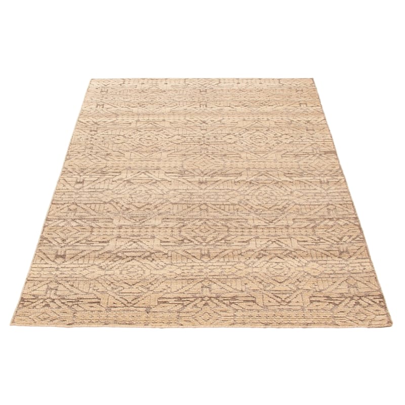 ECARPETGALLERY Hand-knotted Tangier Beige Wool Rug - 5'3 x 7'10