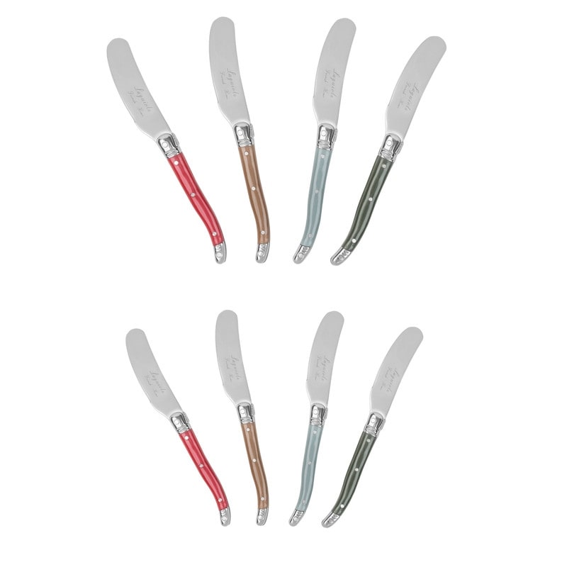 French Home 8-Piece Laguiole Spreader Set - Holly Berry
