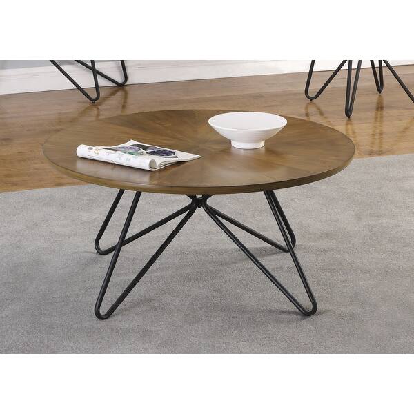 Nestor Dark Brown Round Coffee Table Bed Bath & Beyond 33988469
