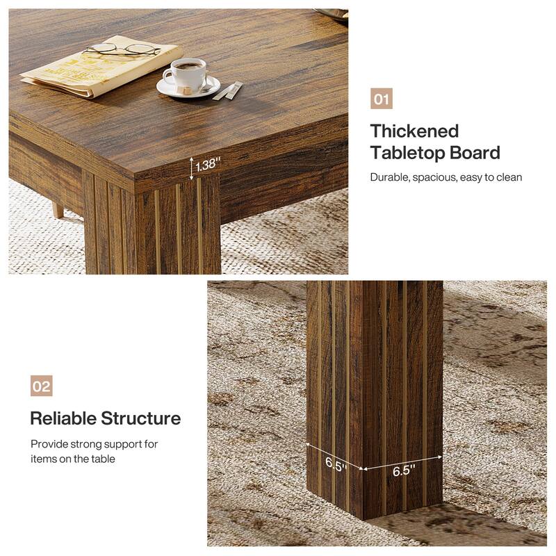 78.74 Inch Rectangular Conference Room Table for 6-8 People - 78.74" W x 27.56" D x 29.53" H