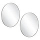 preview thumbnail 1 of 14, Design House 28-Inch Kenna Modern Metal Round Decorative Wall Accent Mirror Brushed Silver - 2 Pack