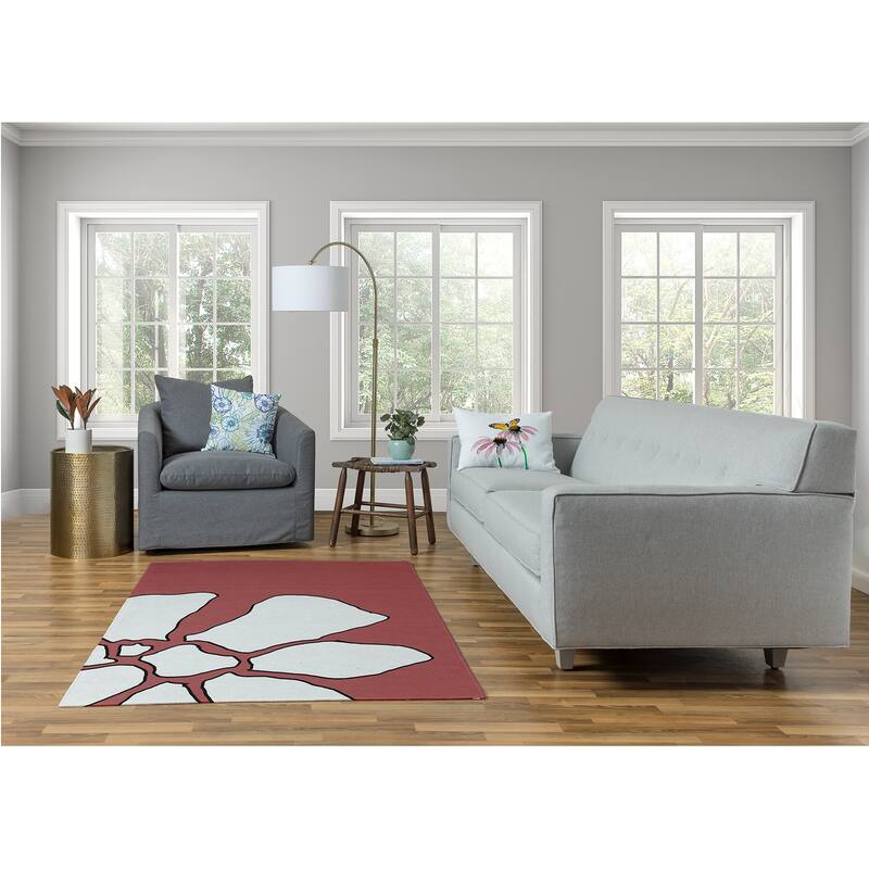 Petal Lines Spring Chenille Rug