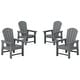 preview thumbnail 1 of 179, Laguna Kids Outdoor Poly Adirondack Chair (Set of 4) Gray