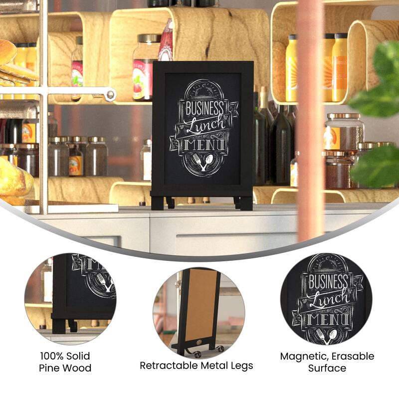 10 Pack Tabletop or Wall Mount Magnetic Chalkboards