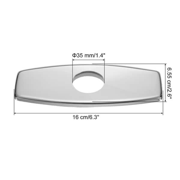 6” Stainless Steel Faucet Hole Cover Plate – Brushed Finish – Fits 1 Or 3-Hole Sinks (Brushed)