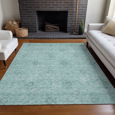 Premium Washable Super Soft Floral Imprints Mayfield Rug