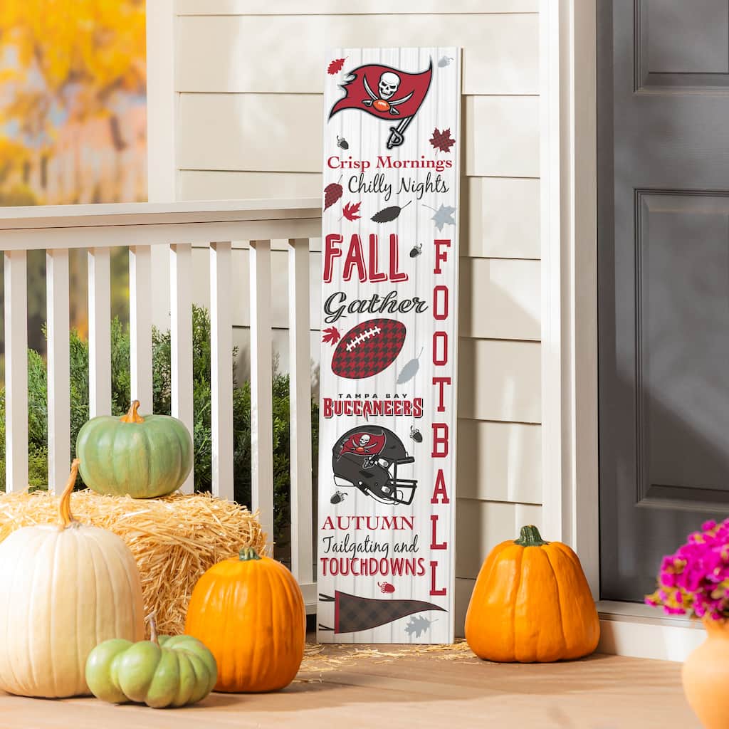 47" Double Sided Seasonal Porch Leaner, Tampa Bay Buccaneers - 47" x 11.25"