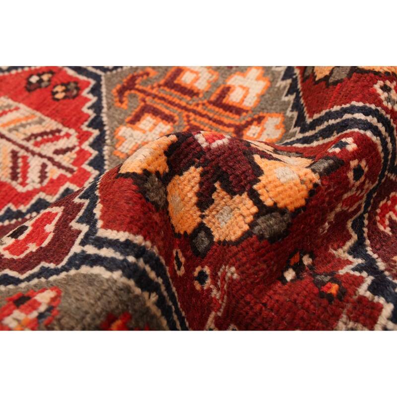ECARPETGALLERY Hand-knotted Kayseri Vintage Dark Red Wool Rug - 4'3 x 6'7