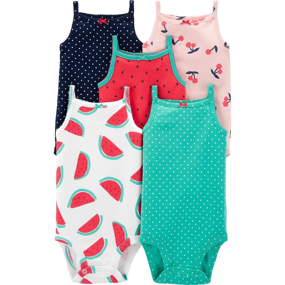 Shop Carter S Baby Girls 5 Pack Tank Original Bodysuits