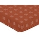 preview thumbnail 3 of 4, Rust and White Boho Mudcloth Boy Girl Fitted Crib Sheet - Orange Bohemian Woodland Tribal Southwest Mud Cloth Hatch Neutral Line