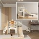 preview thumbnail 5 of 7, 7-in-1 Toddler Slide Playset, with Ring Toss, Basketball Hoop, Telescope, Playground with Climber, Storage Space, Crawl Tunnel