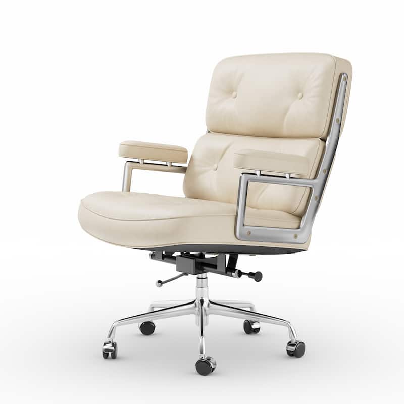 Mid-Back Ergonomic Executive Lobby Chair with Lumbar Support - N/A