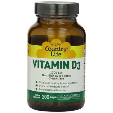 Shop Country Life Vitamin D3 1000 Iu 200 Softgels Free