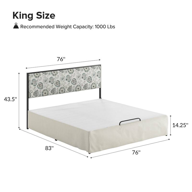 Oliver Modern Washable Slipcover Bed Upholstered Metal by HULALA HOME