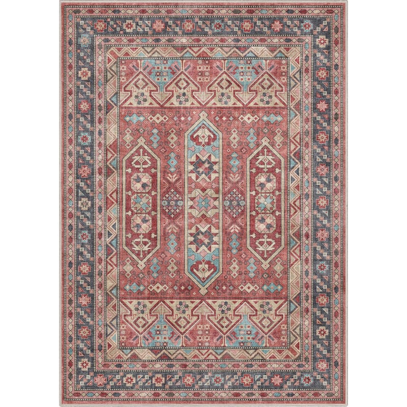 Well Woven Apollo Praha Tribal Machine Washable Area Rug