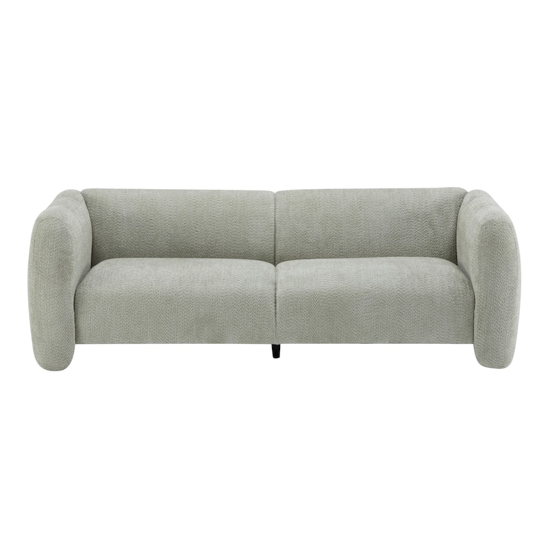 Christopher Knight Home - Tonson 83" 3-Seater Wave Design Sofa - Light Green