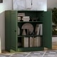 preview thumbnail 24 of 50, Palace Imports 100% Solid Wood 3-Shelf Bookcase, Adjustable Shelves, 32" Wide, 35.75" Tall Solid Doors - Green