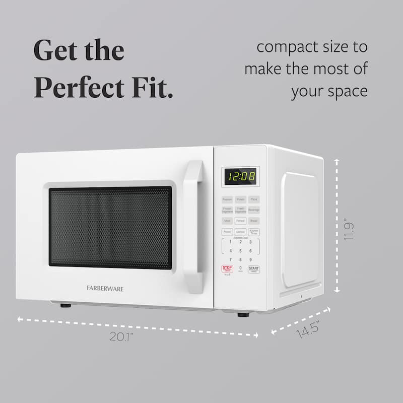 1.1 Cu. Ft. 1000-Watt Compact Microwave Oven, Black