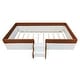 preview thumbnail 5 of 7, Twin Size Upholstered Daybed Frame with Fence and Stairs