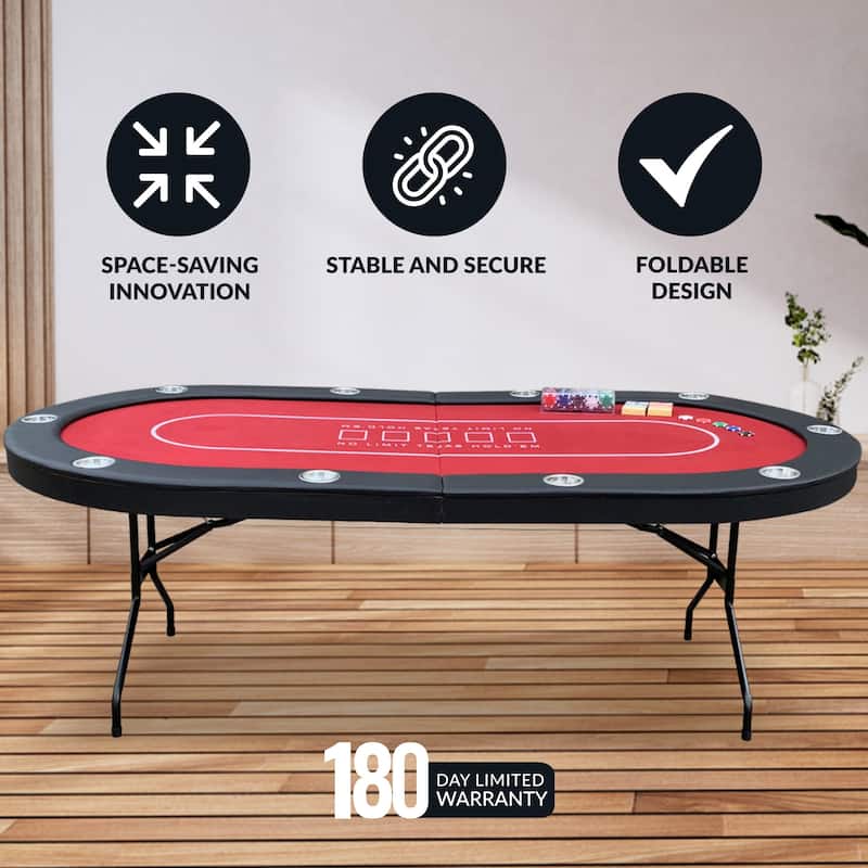 Hathaway Fourth Street Folding Texas Holdem' Table