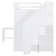 preview thumbnail 7 of 14, Full Size Loft Bed with Foldable Door Panels Wardrobe,Desk and Cabinets