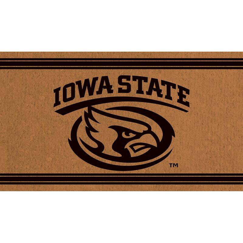 Iowa State University Monochrome Indoor/Outdoor Coir Door Mat - 28" x 16"