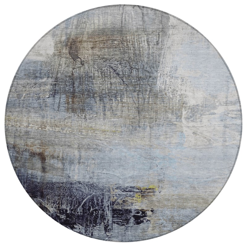 HomeRoots Abstract Transitional Rectangle Outdoor Rug