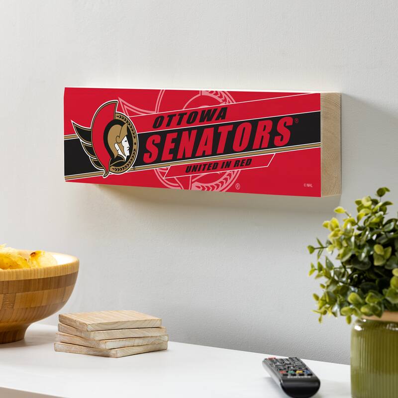 Ottawa Senators Wooden Tabletop Mantel Shelf Sign