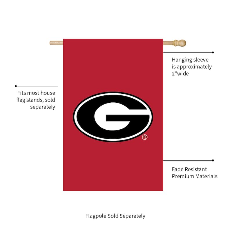 Applique Flag, House Size, University of Georgia