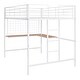 preview thumbnail 7 of 18, Full Size Metal Loft Bed with Desk, Ladder and Metal Grid for Kids, Teens, Girls, Boys
