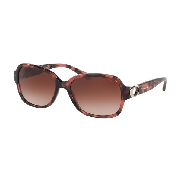 Coach HC8241F 557713 57 Pink Tortoise Woman Rectangle Sunglasses. Opens flyout.