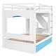 preview thumbnail 5 of 7, Full over Full Bunk Bed with Trundle and Stairs, Ladders with Storage Cabinet