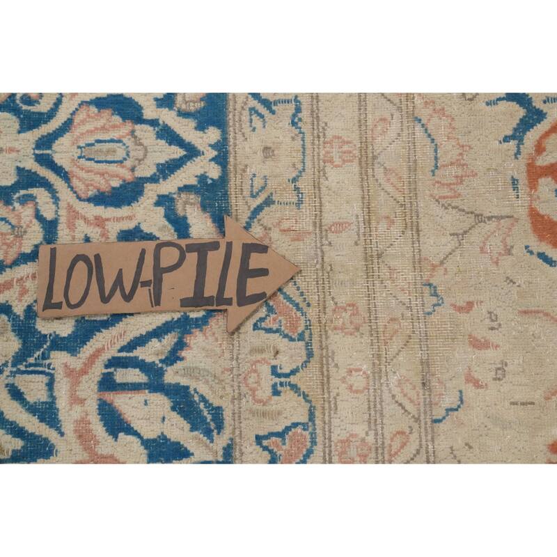 Hand Knotted Oriental 100% Wool Carpet Traditional Floral Oranges & Rust Kerman Area Rug - 13' 3'' X 10' 1''