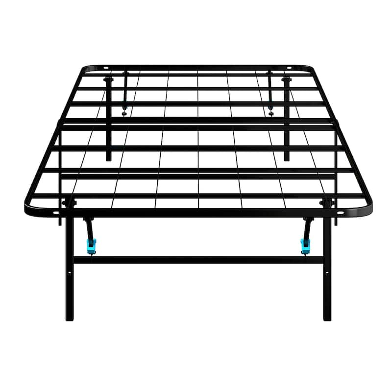 Black No Tool Assembly Foldable Bed Frame