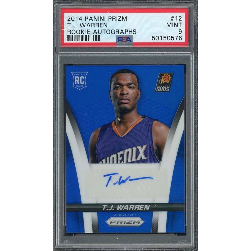 TJ Warren 2014 Panini Prizm Rookie Autographs Card #12 Graded PSA 9 /399 - 8'6" x 11'6"