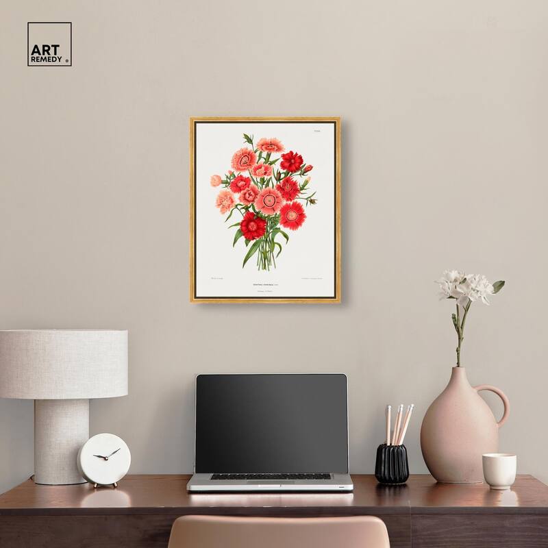 Rainbow Pink Flower by Wendel Canvas by Art Remedy