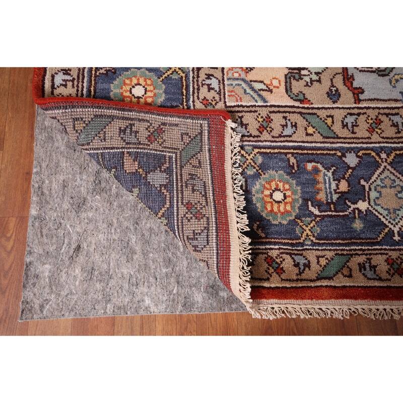 Orange Heriz Serapi Oriental Area Rug Hand-Knotted Wool Carpet - 8'7"x 12'0"