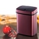 preview thumbnail 4 of 5, NINESTARS 3.2 Gallon Burgundy Rectangular Motion Sensor Trash Can