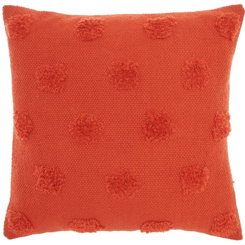  Mina Victory Life Styles Tufted Dots Solid Textured 18" x 18" Indoor Throw Pillow 