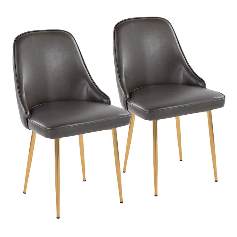 Silver Orchid Naldi Faux Leather Dining Chair - Set of 2