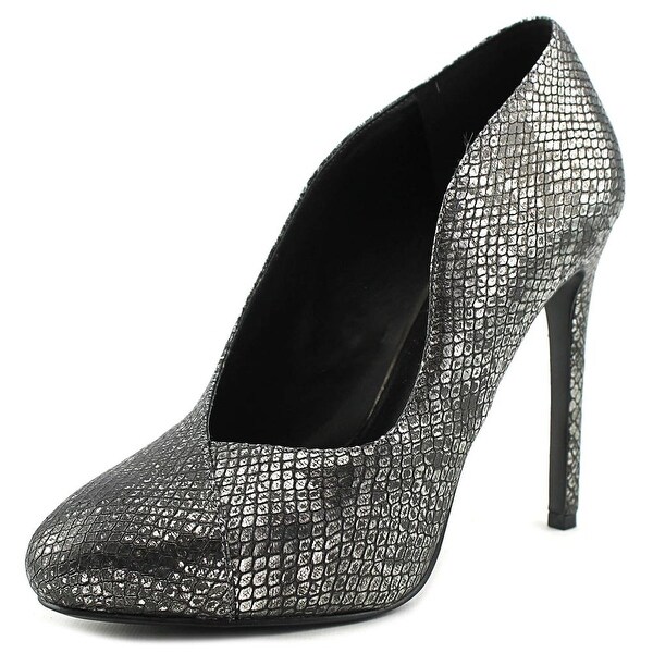 Nine West Nadya Women Round Toe Patent Leather Black Heels